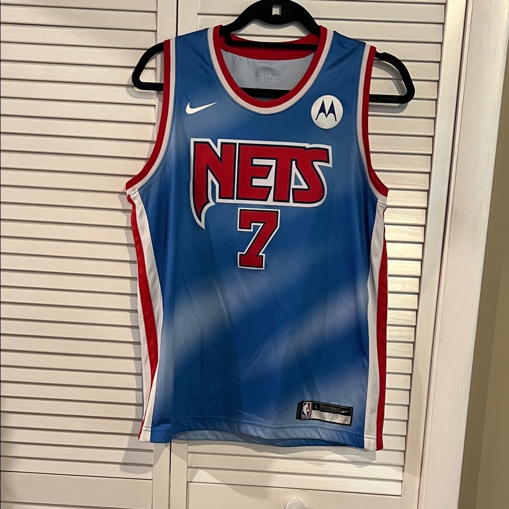 Like New Blue Kevin Durant Nets Basketball Jersey
